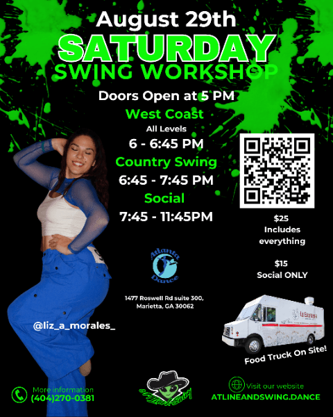 Saturday Swing Workshop & Social flyer